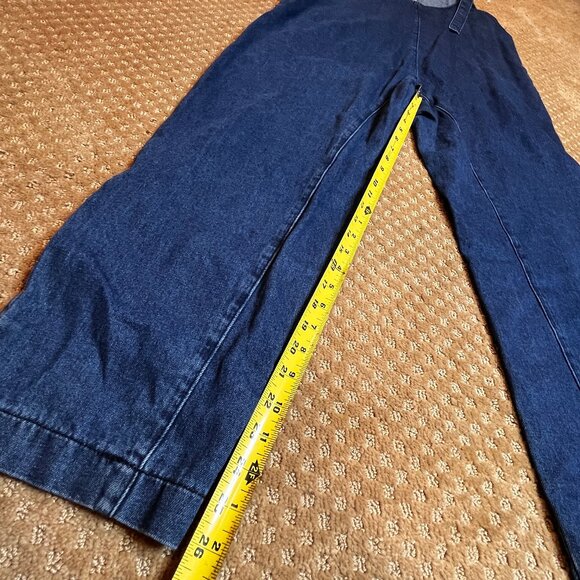 Women’s Denim Overalls Jumpsuit NWOT Blue Jean Relaxed Fit Adjustable Straps M - Picture 6 of 11